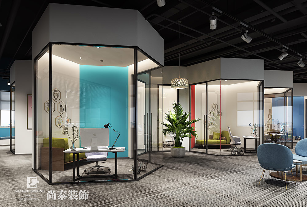 廣州天河奧體中心培訓機構(gòu)辦公室設(shè)計效果圖 