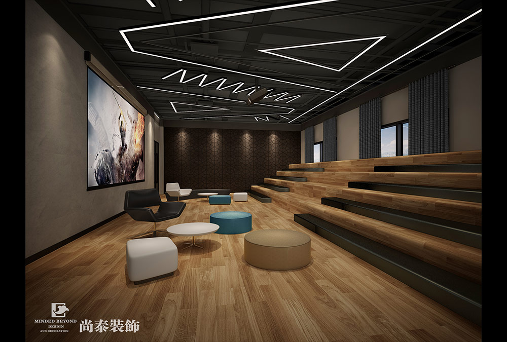 深圳南山南頭傳媒文化培訓公司辦公空間設(shè)計效果圖